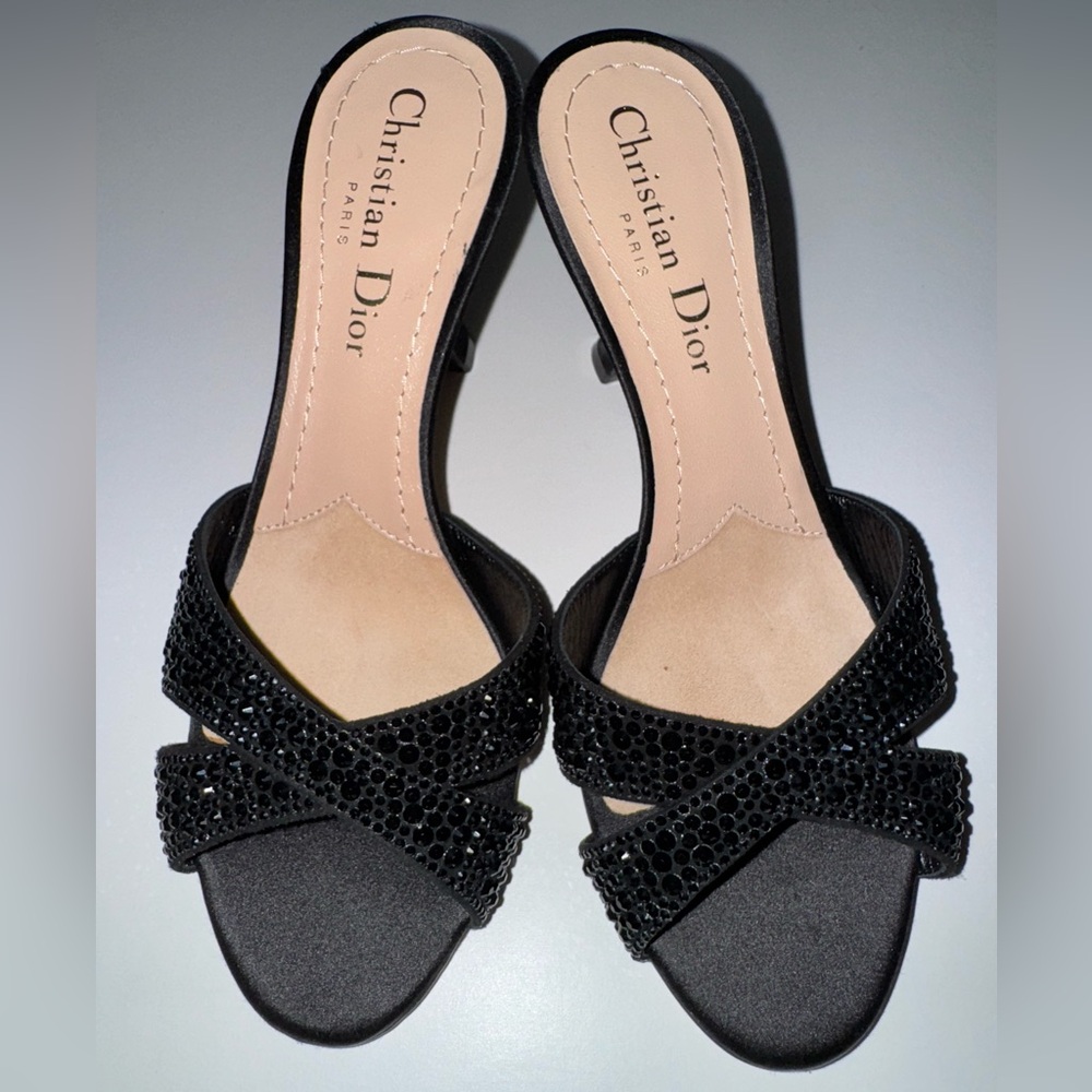 Dior Tribales Satin Heeled Sandal NWOB